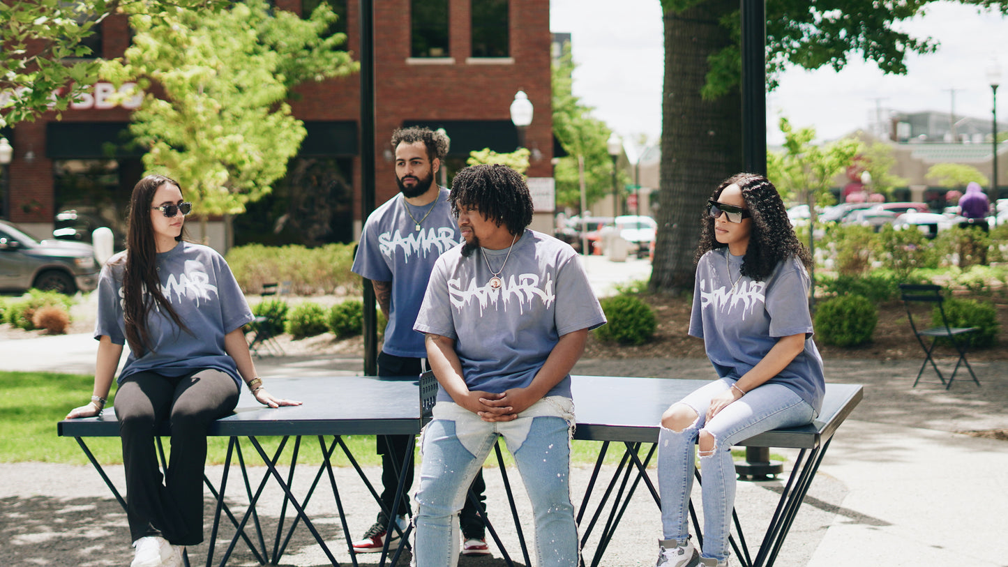 SAMARI BRAND Blue Sun-dried Tee