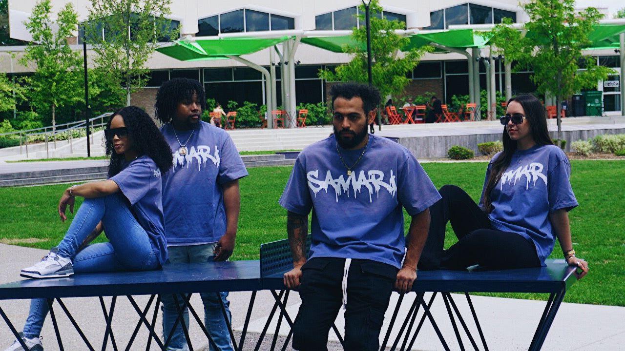 SAMARI BRAND Blue Sun-dried Tee