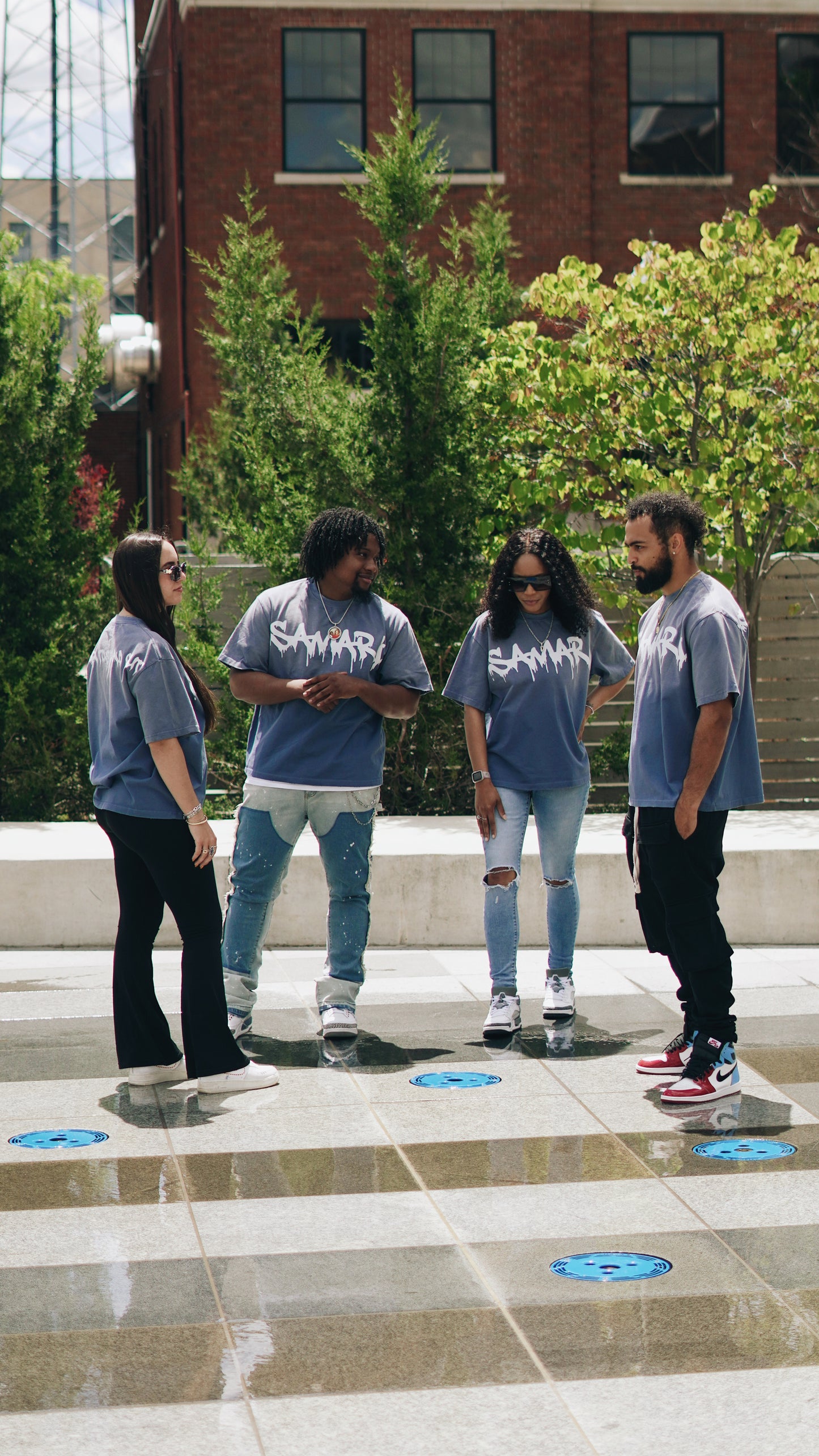 SAMARI BRAND Blue Sun-dried Tee