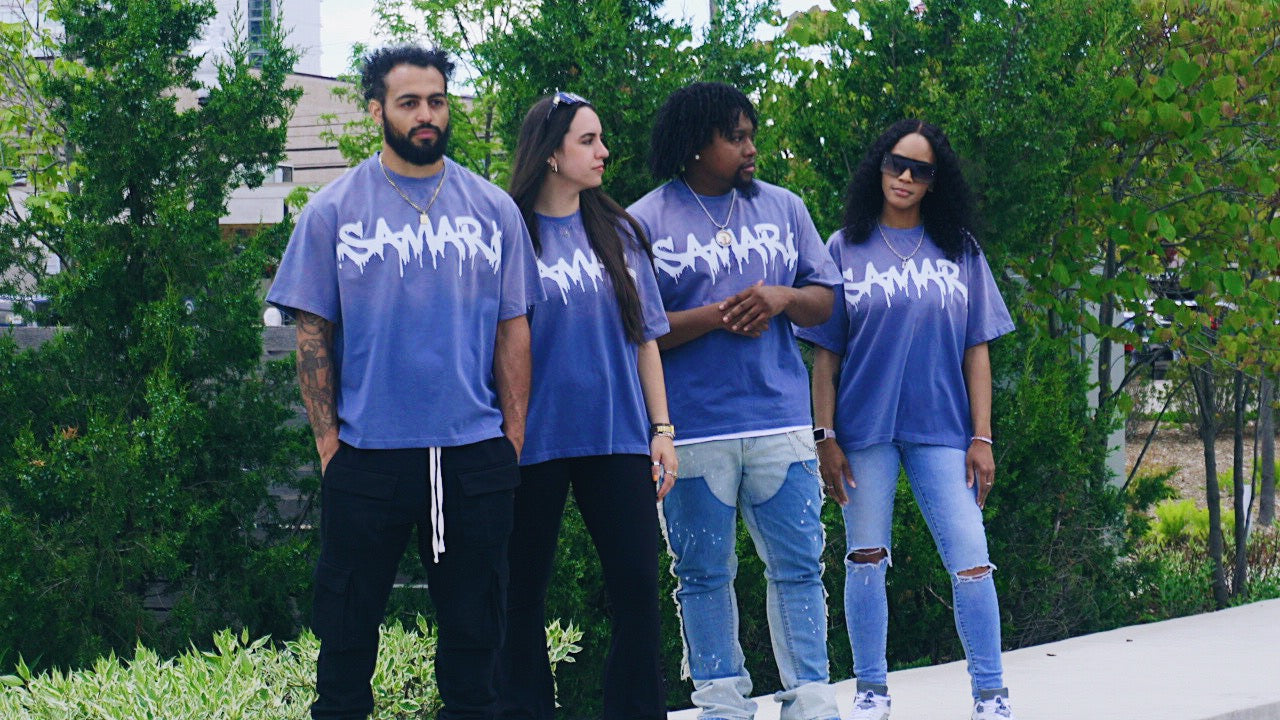 SAMARI BRAND Blue Sun-dried Tee