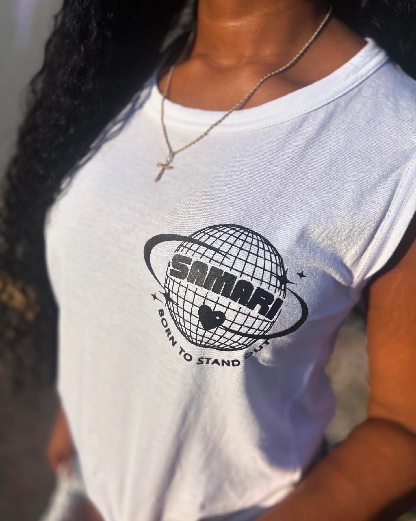 Samari Brand White Tank-Top🤍