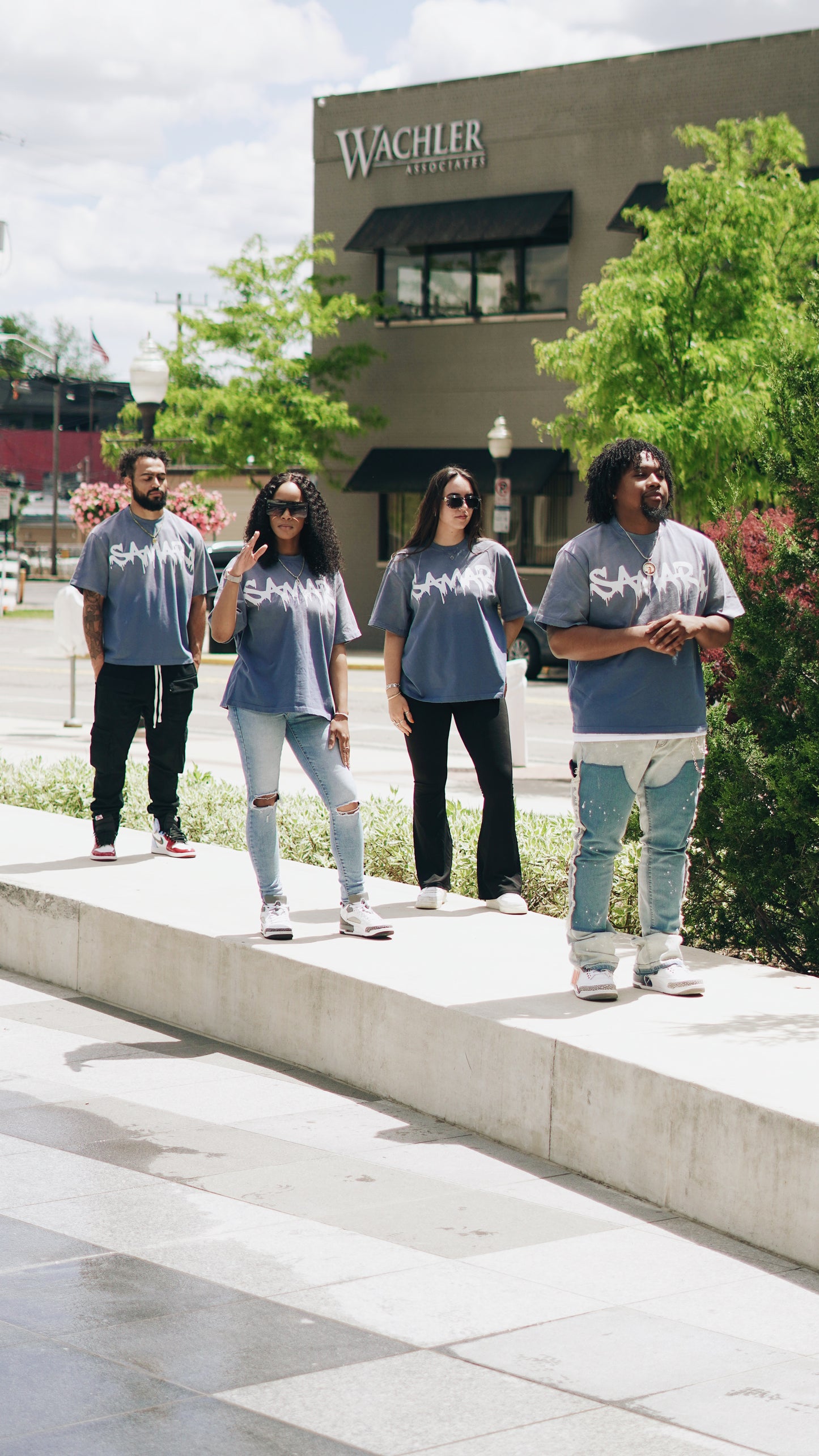 SAMARI BRAND Blue Sun-dried Tee