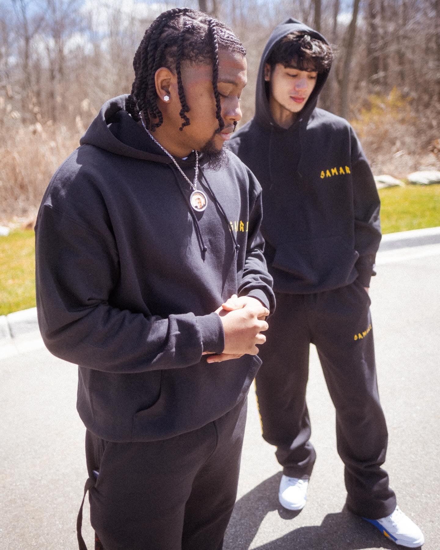 Samari Brand “BORN TO STAND OUT” Black/Yellow Hoodie💛🖤