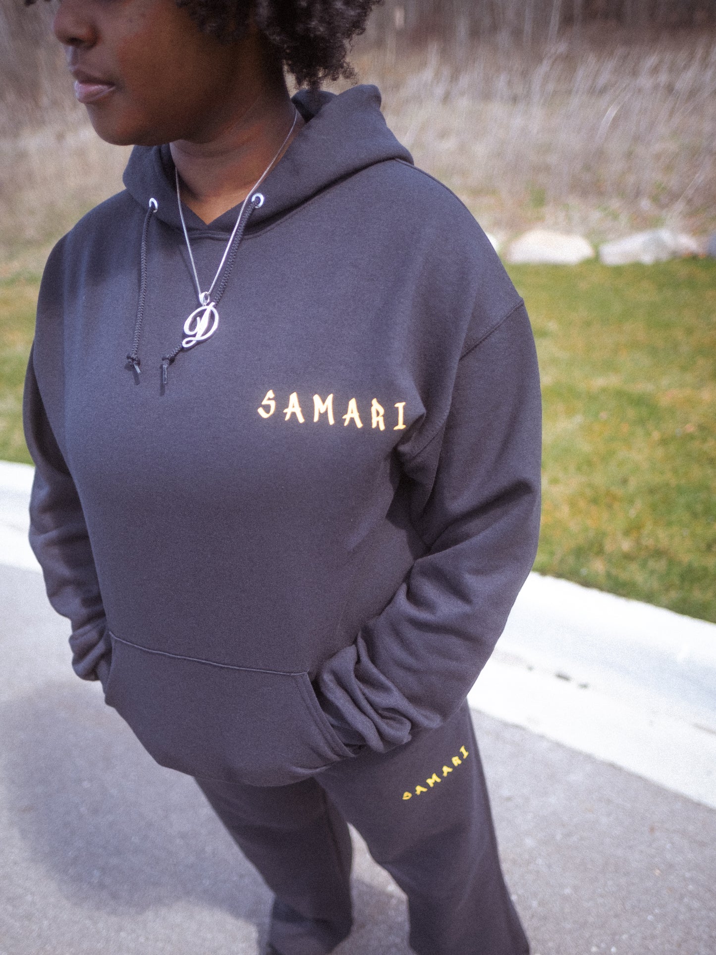 Samari Brand “BORN TO STAND OUT” Black/Yellow Hoodie💛🖤