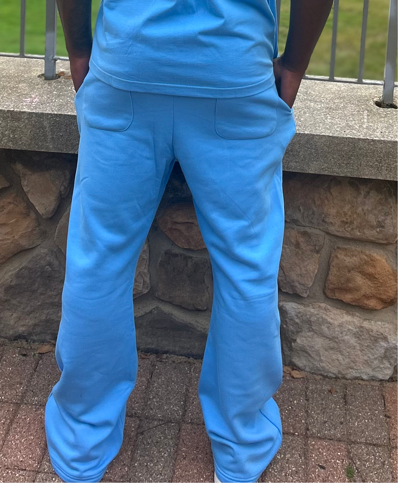 Samari Brand Blue Flared Sweatpants