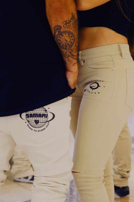 SAMARI STACKED DENIM (Beige)