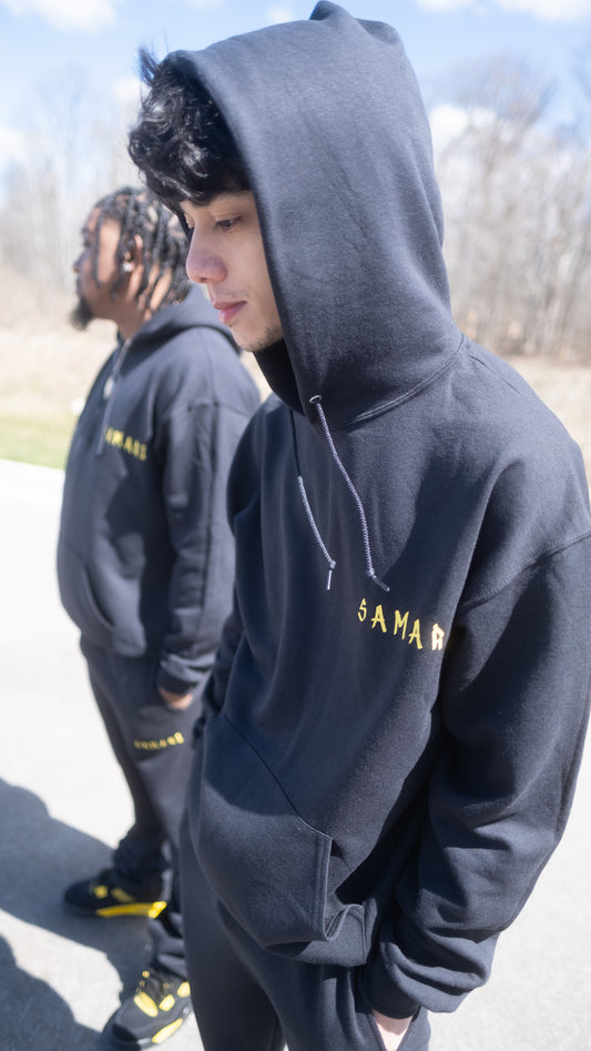 Samari Brand “BORN TO STAND OUT” Black/Yellow Hoodie💛🖤