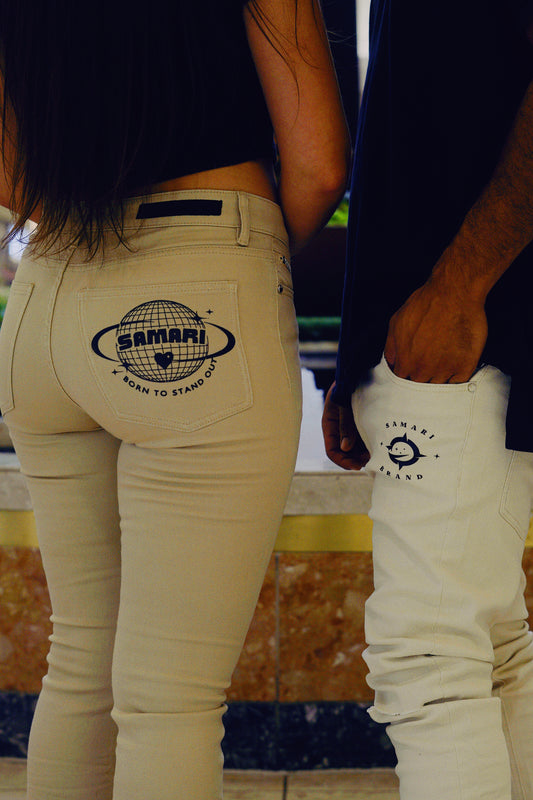 SAMARI STACKED DENIM (Khaki)